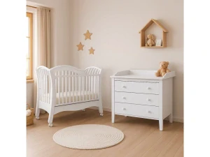 Dětská komoda s přebalovacím pultem Laura - bílá Scarlett