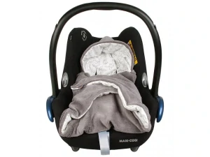 Lehká zavinovačka do autosedačky/vajíčka šedá zajíčci Kaarsgaren