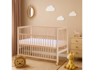 Postýlka se stahovacím bokem Scarlett Perta - buk - ECO 120 x 60 cm