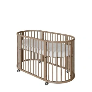 Dětská rostoucí postýlka 3v1 oválná + matrace New Baby Kašmírová