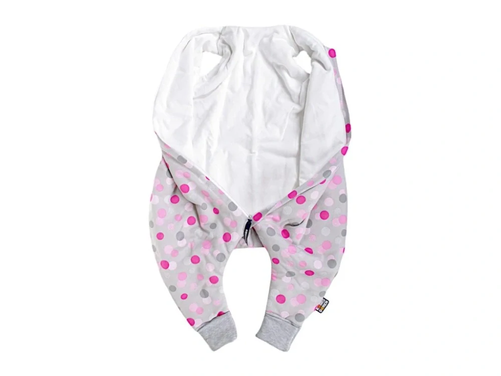 Spací pytel s nožičkami 90 cm šedý s puntíky Kaarsgaren