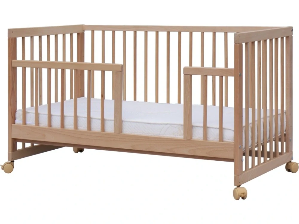 Dětská postýlka Scarlett Kombi s vyndavacími příčkami buk - přírodní 140 x 70 cm