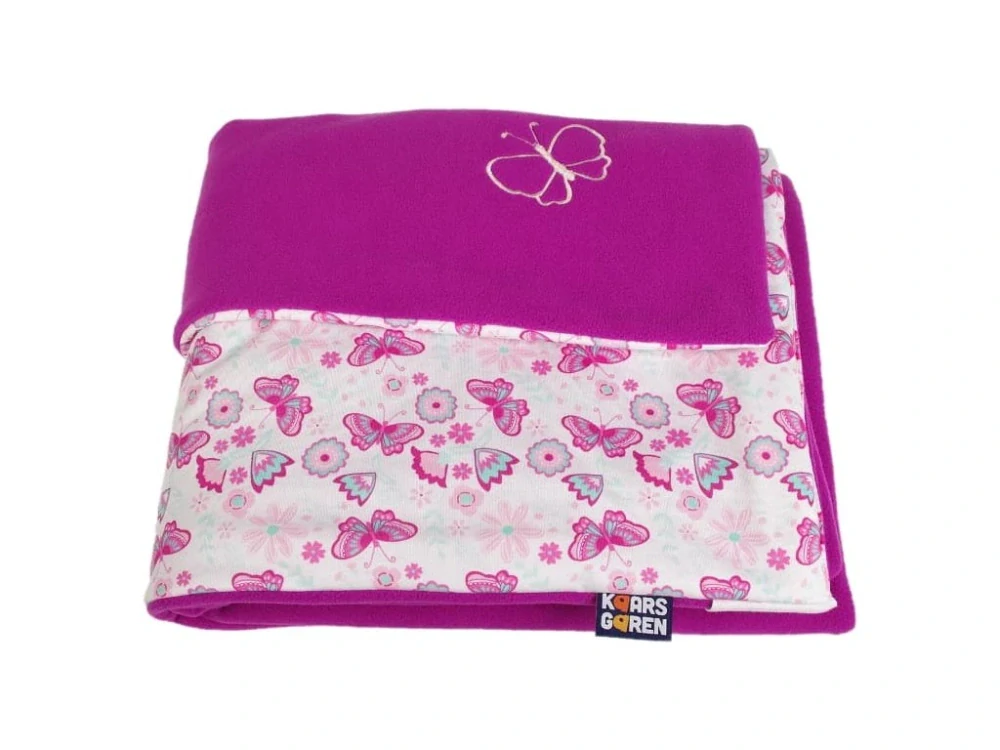 Zateplená dětská deka 100x70 cm ostružinová motýlci Kaarsgaren