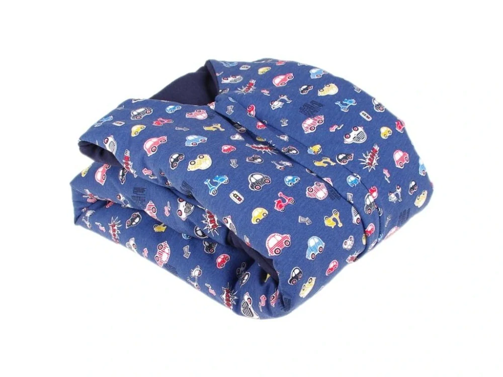 Spací pytel s nožičkami 100 cm tmavomodrý autíčka Kaarsgaren