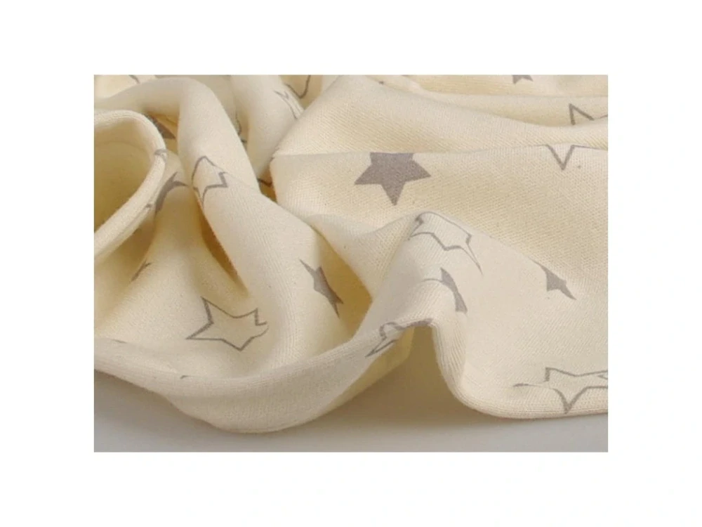 Dětská merino deka 100x70 cm bio šedé hvězdičky Kaarsgaren