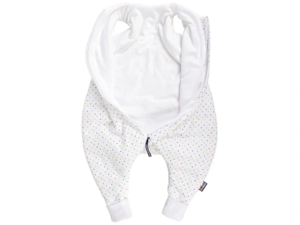 Spací pytel s nožičkami 80 cm hvězdičky na bílé Kaarsgaren