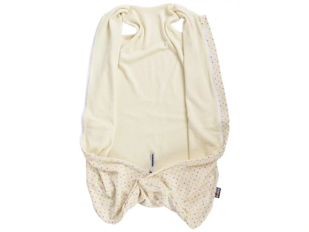 Celoroční merino spací pytel 90 cm bio barevné hvězdičky Kaarsgaren