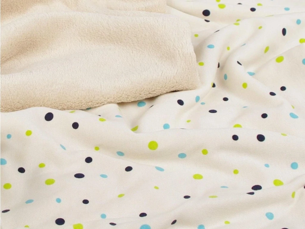Dětská deka 100x70 cm moka puntíky Wellsoft bio-bavlna Kaarsgaren