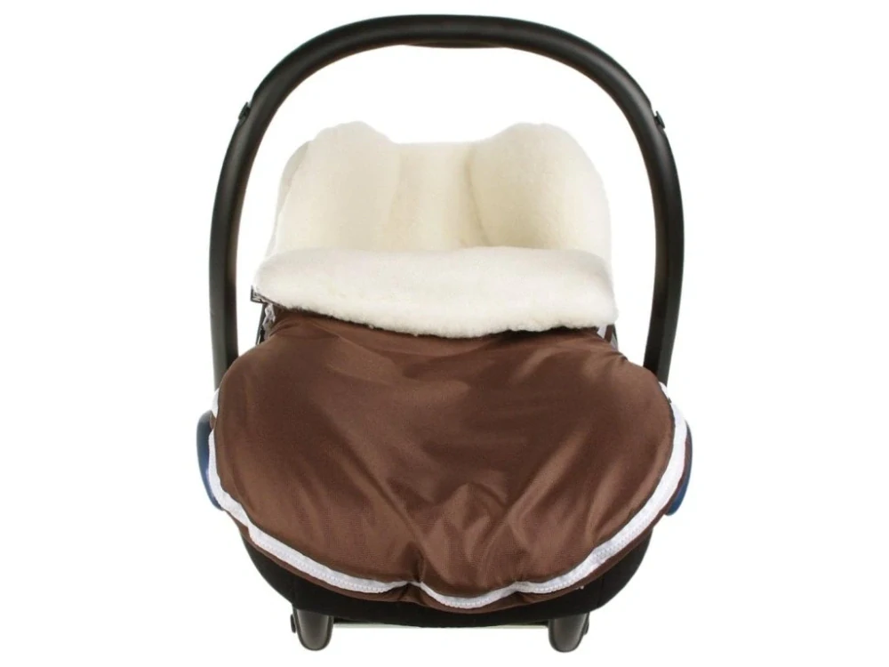 Merino fusak do autosedačky hnědý Kaarsgaren