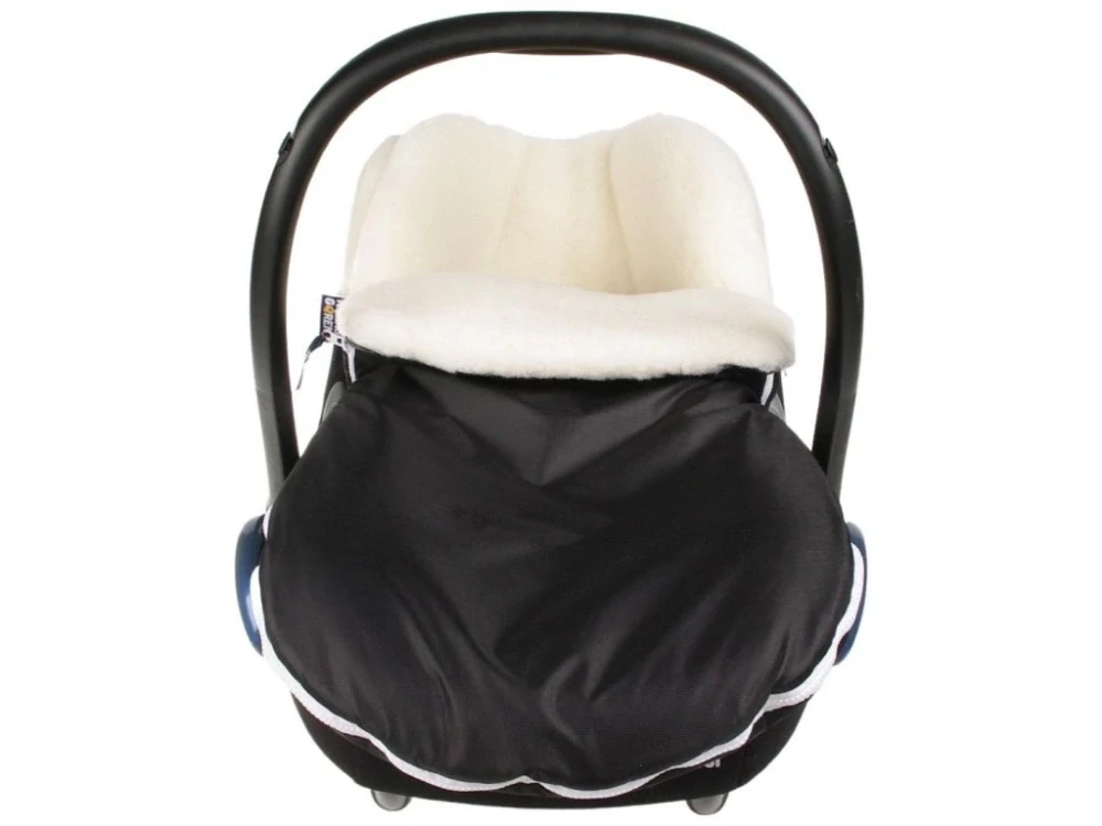 Merino dětský fusak do autosedačky černý Kaarsgaren