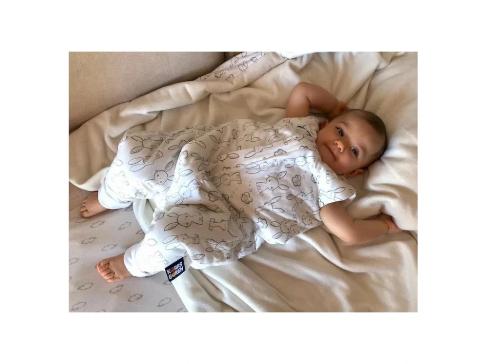 Merino spací pytel 60 cm bio želvy zelené nohavice Kaarsgaren