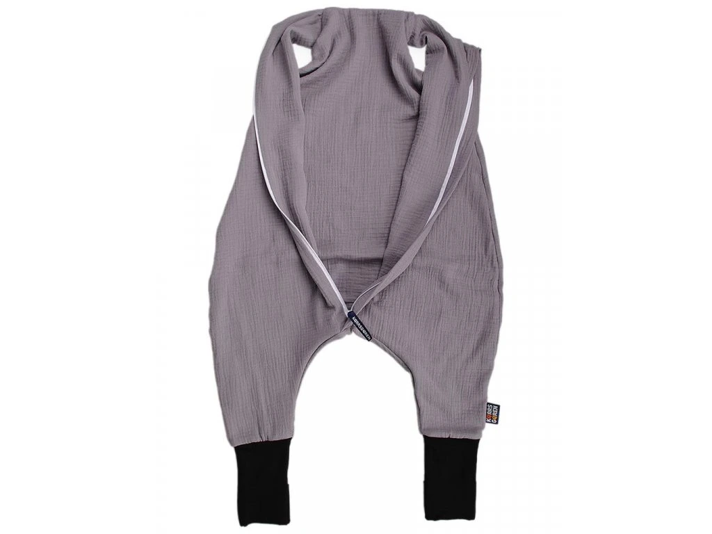 Letní spací pytel s nožičkami 90 cm šedý mušelín Kaarsgaren