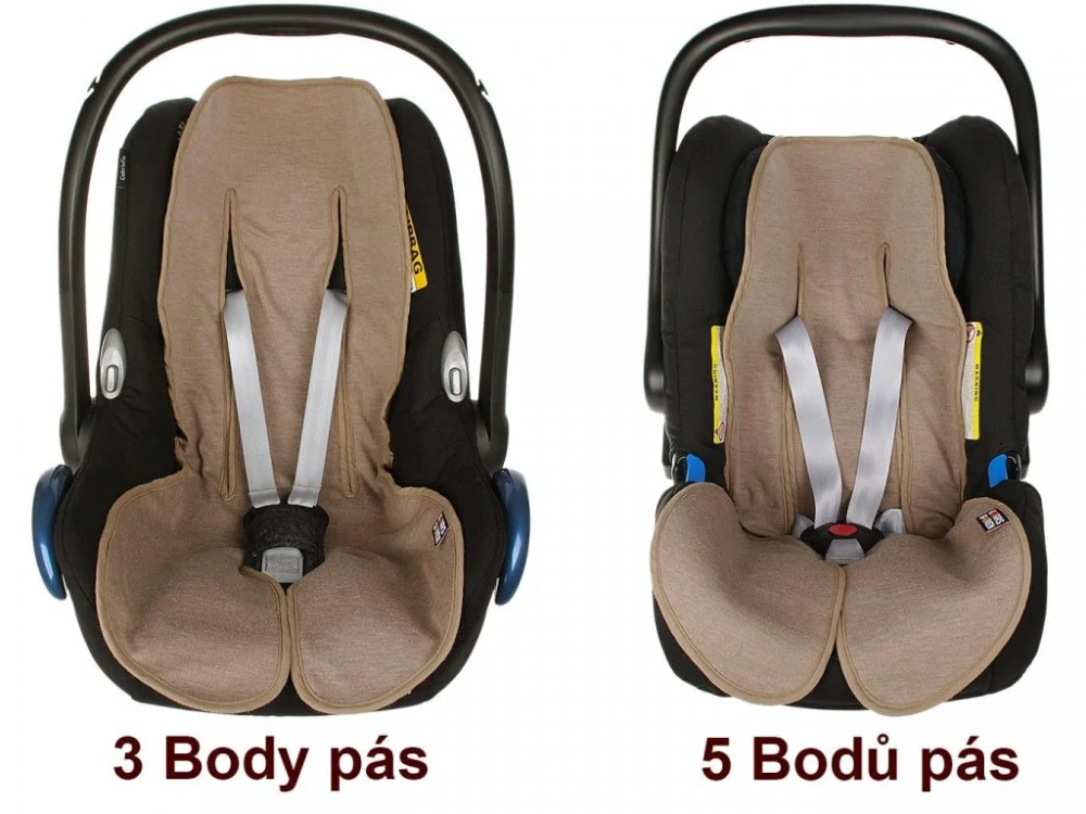 Vložka do kočárku i autosedačky 3D merino hnědé Kaarsgaren