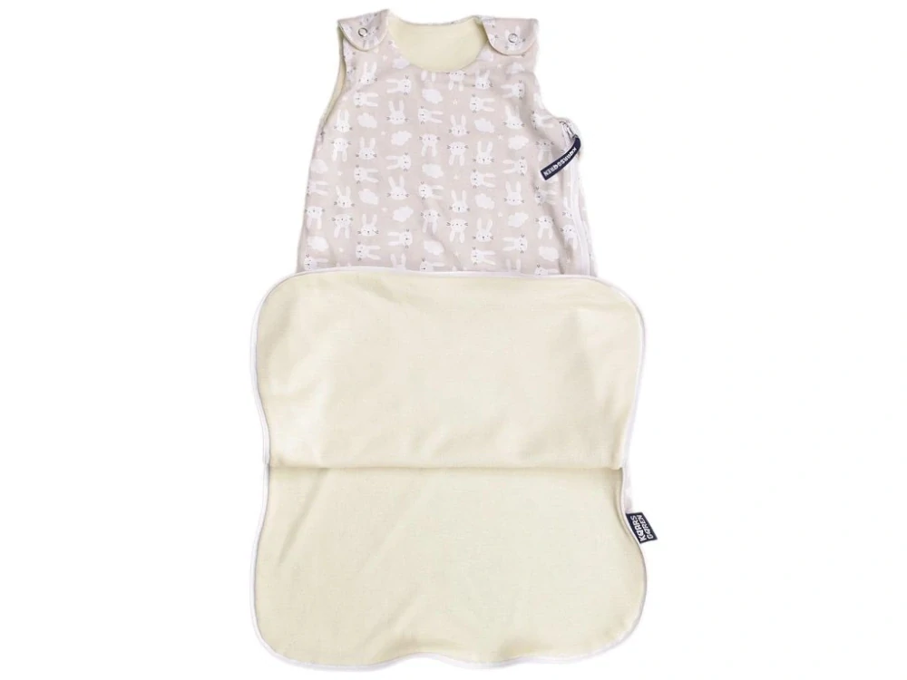 Merino spací pytel 60 cm zajíc béžový zip na boku Kaarsgaren