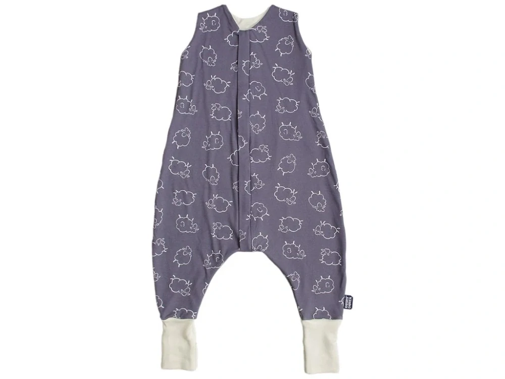 Merino spací pytel 90 cm s nožičkami – šedé ovečky Kaarsgaren