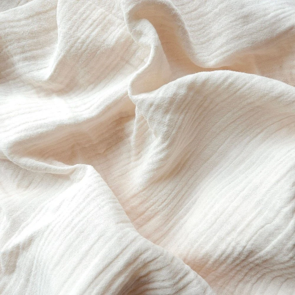 Mušelínové povlečení na postel cream, 140x200+70x90 cm