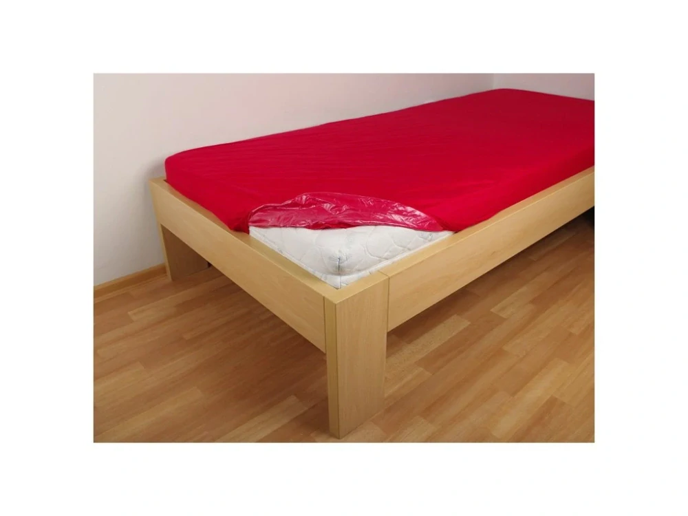 2v1 Červené prostěradlo 100x200 cm a chránič matrace Kaarsgaren