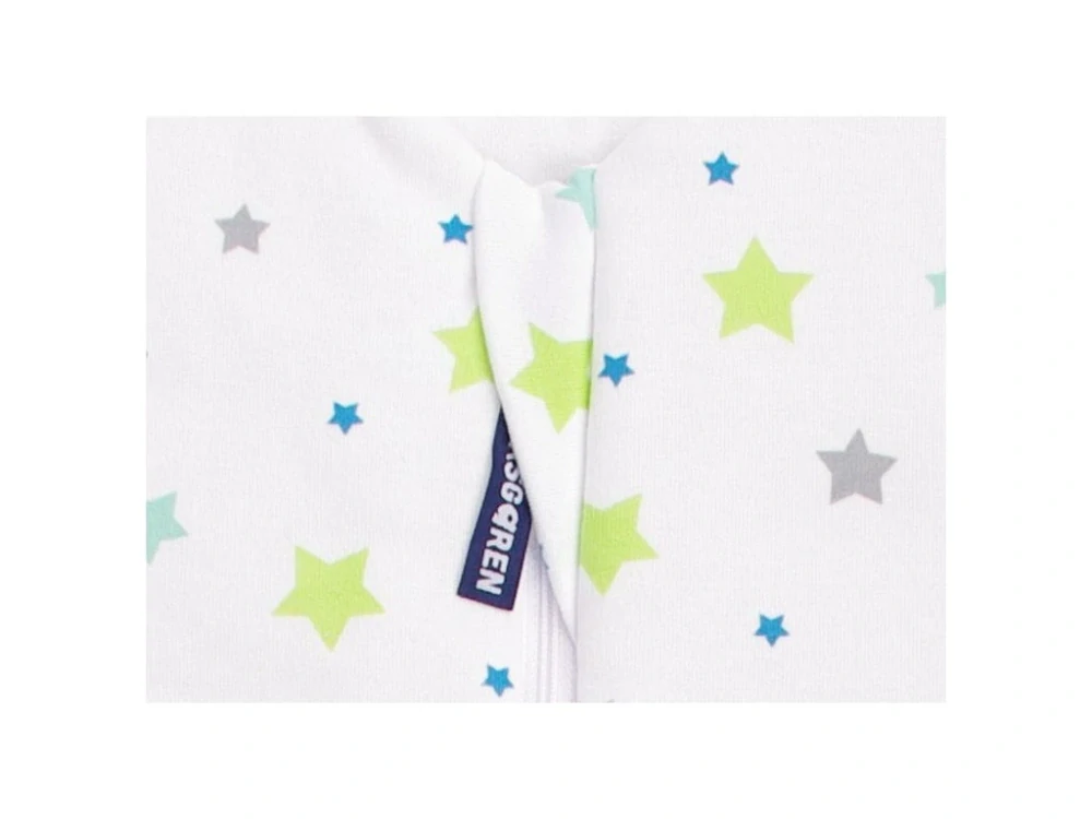 Letní bio spací pytel s nožičkami 110 cm hvězdičky na bílé Kaargaren