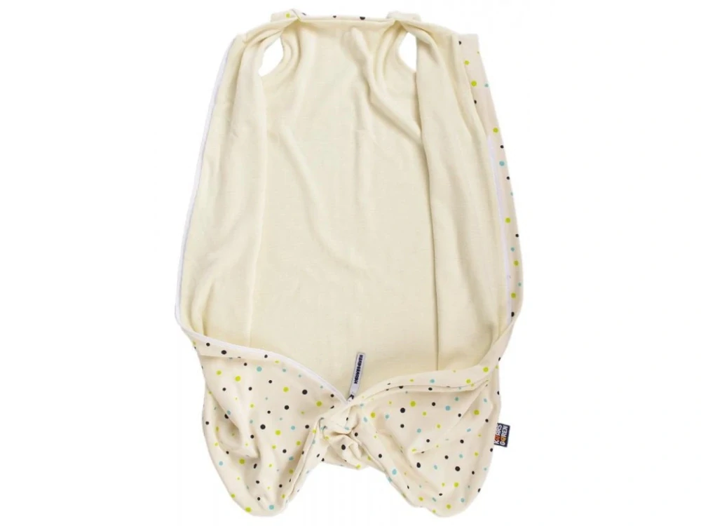 Celoroční merino spací pytel 90 cm bio puntíky Kaarsgaren