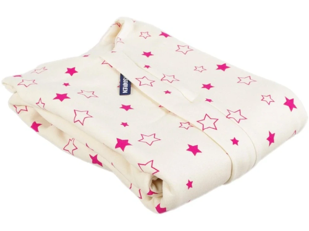 Letní spací pytel fuchsiové hvězdičky 110 cm biobavlna Kaarsgaren