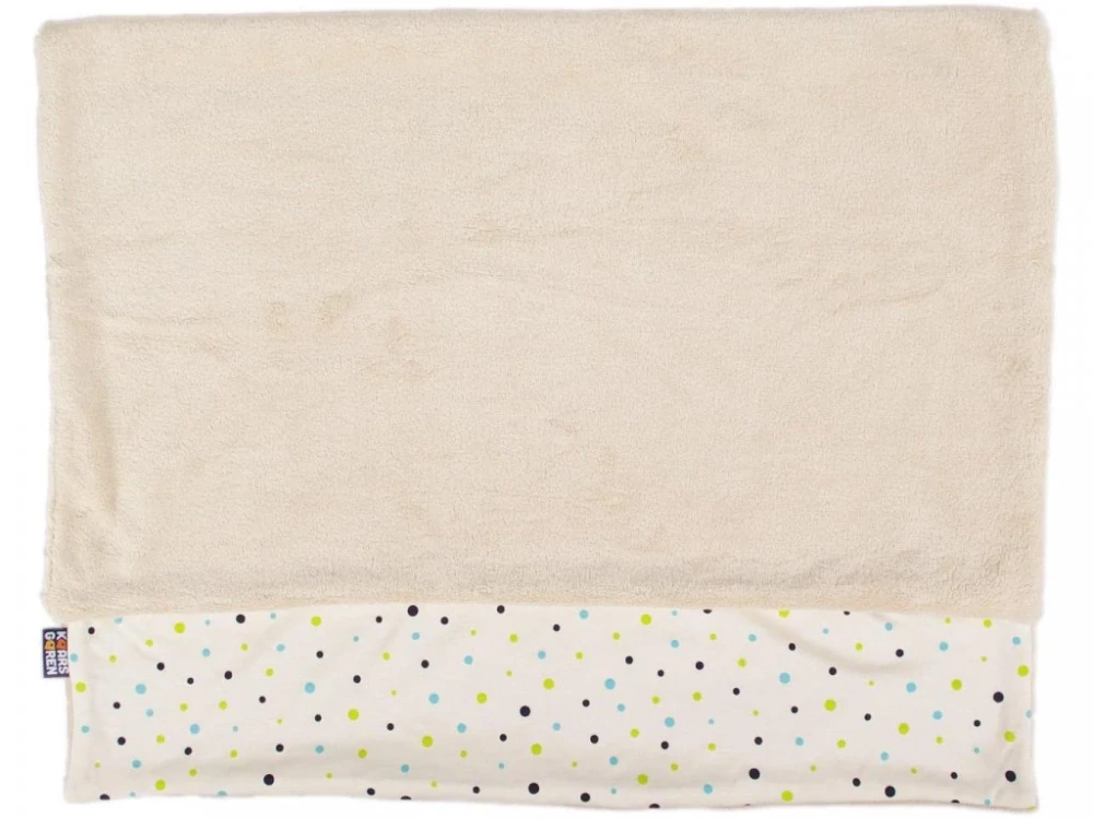 Dětská deka 100x70 cm moka puntíky Wellsoft bio-bavlna Kaarsgaren
