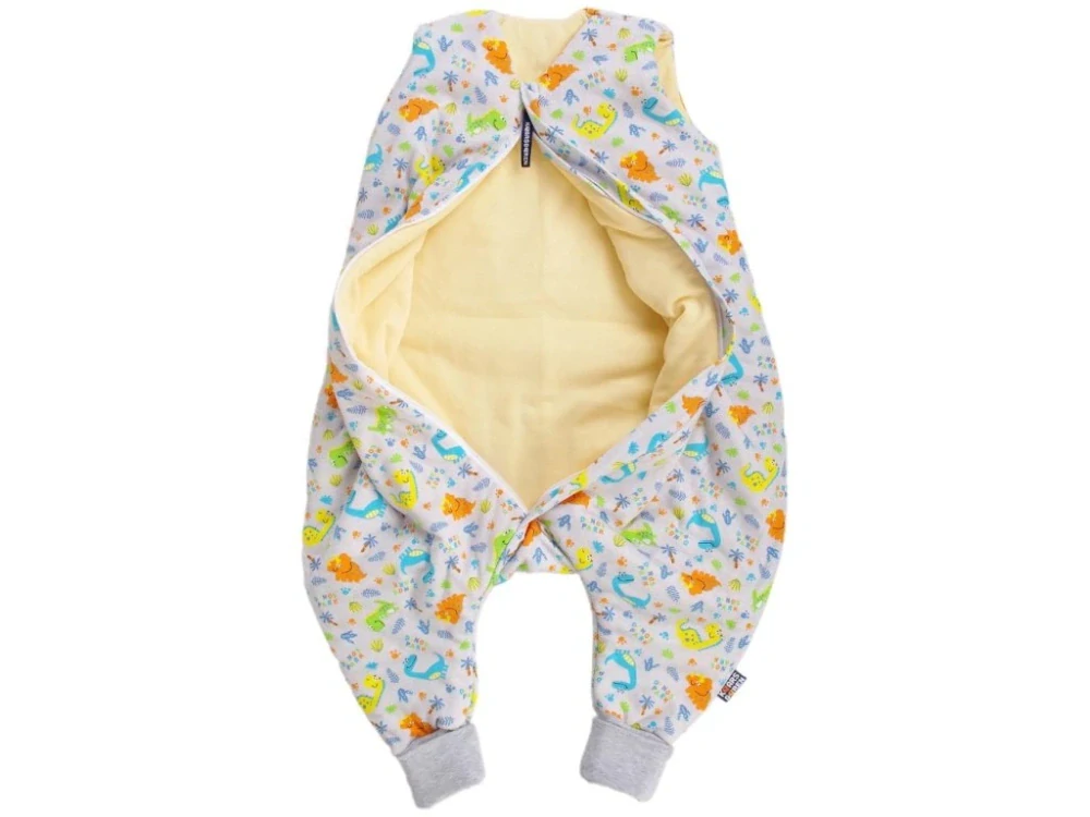 Spací pytel s nožičkami 70 cm šedá dinosauři Kaarsgaren