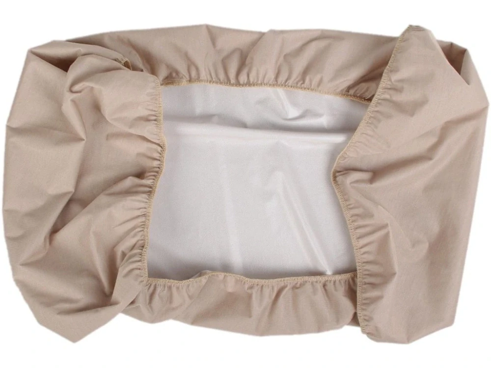 2v1 Béžové prostěradlo 160x200 cm a chránič matrace Kaarsgaren