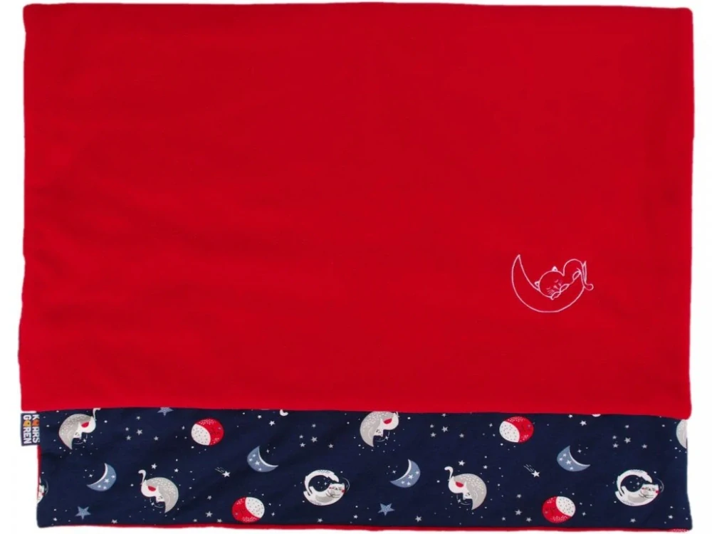 Zateplená dětská deka 100x70 cm červená kočičky Kaarsgaren