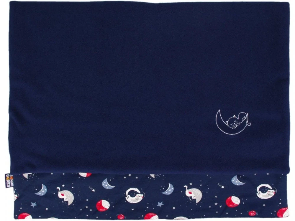 Zateplená dětská deka 100x70 cm tmavomodrá kočičky Kaarsgaren