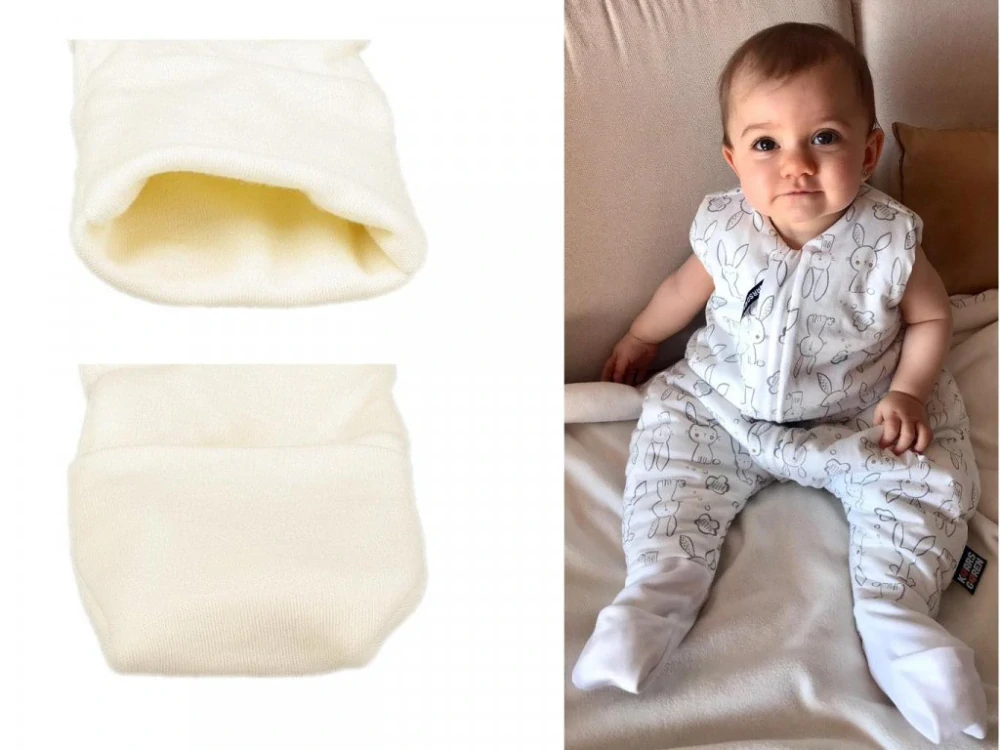 Merino spací pytel 60 cm slon růžový s nožičkami Kaarsgaren