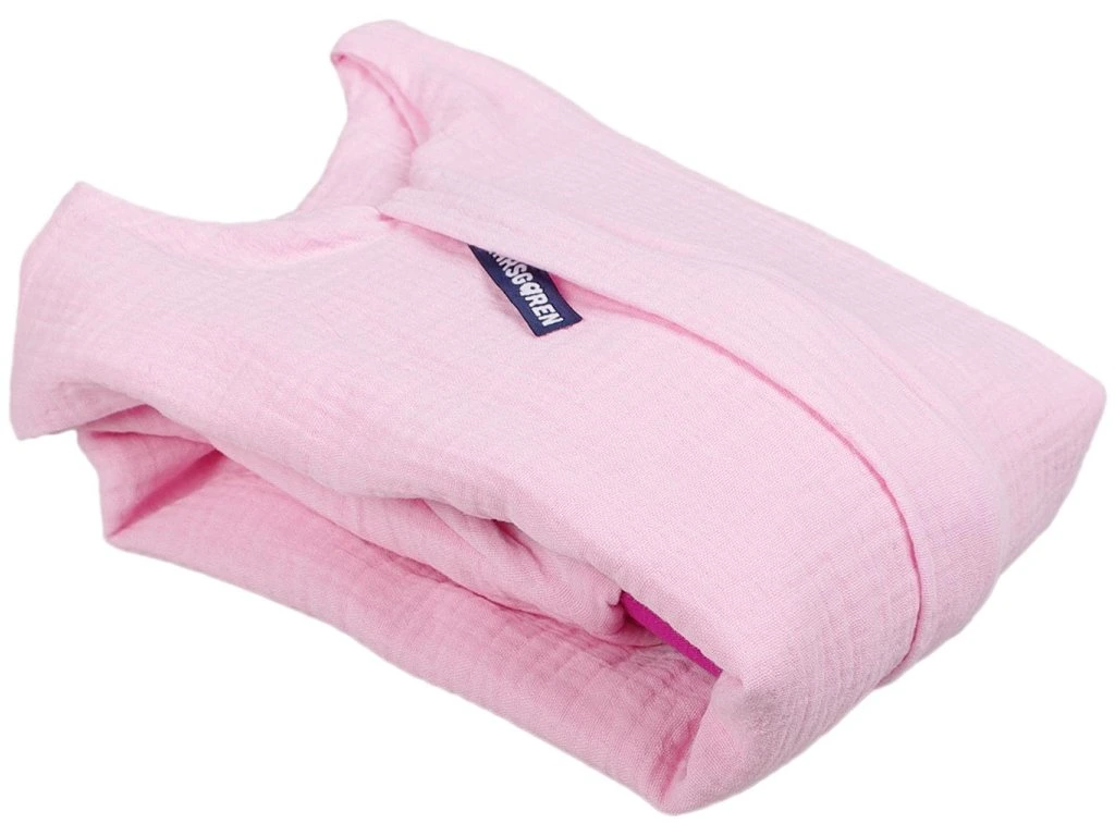 Letní spací pytel s nožičkami 80 cm růžový mušelín Kaarsgaren