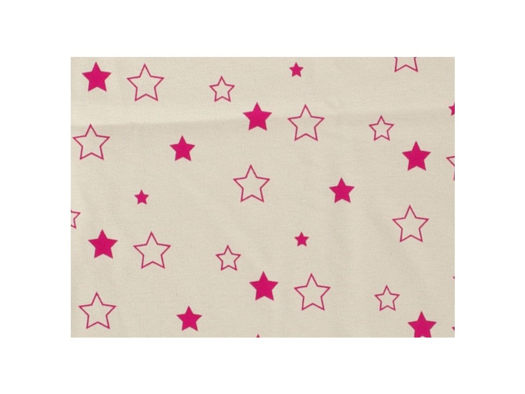 Letní deka 150x200 cm z biobavlny hvězdičky fuchsie Kaarsgaren