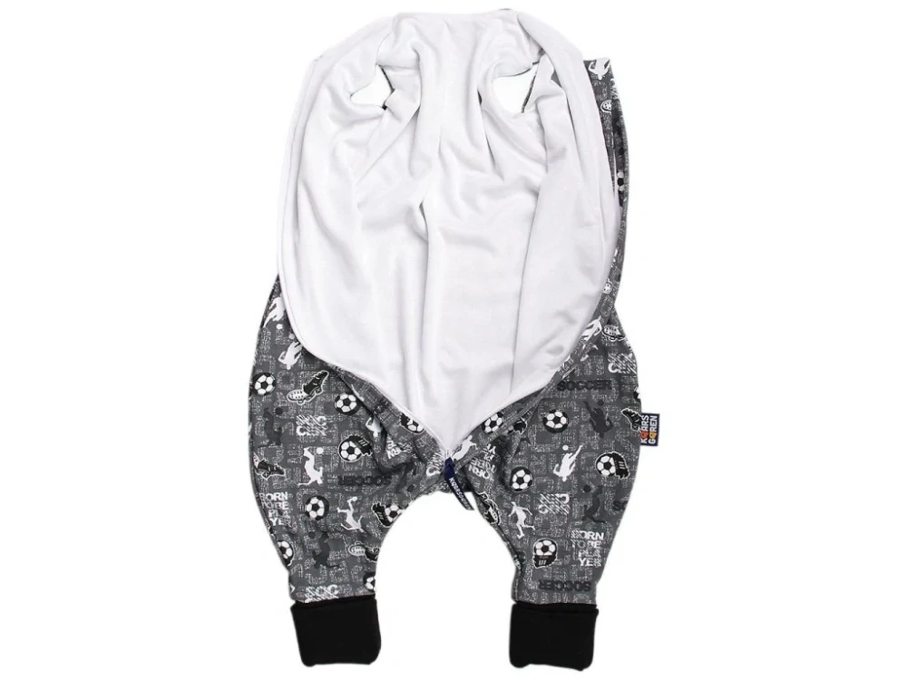 Letní spací pytel 70 cm bambus fotbal šedý Kaarsgaren