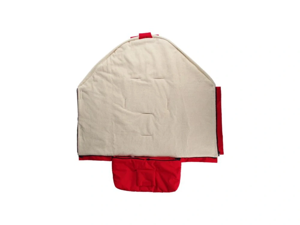 Zimní fusak s beránkem z biobavlny červený Kaarsgaren