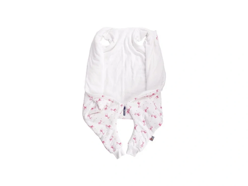 Letní bio spací pytel s nožičkami 100 cm žirafky červené Kaarsgaren