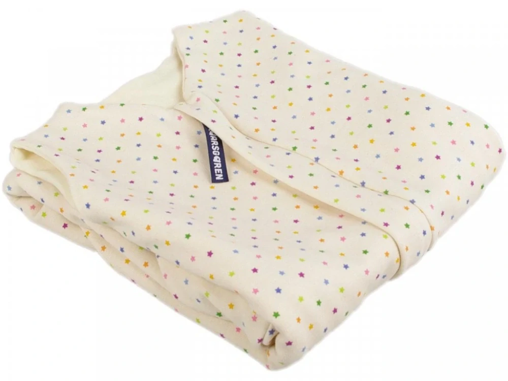 Celoroční merino spací pytel 90 cm bio barevné hvězdičky Kaarsgaren