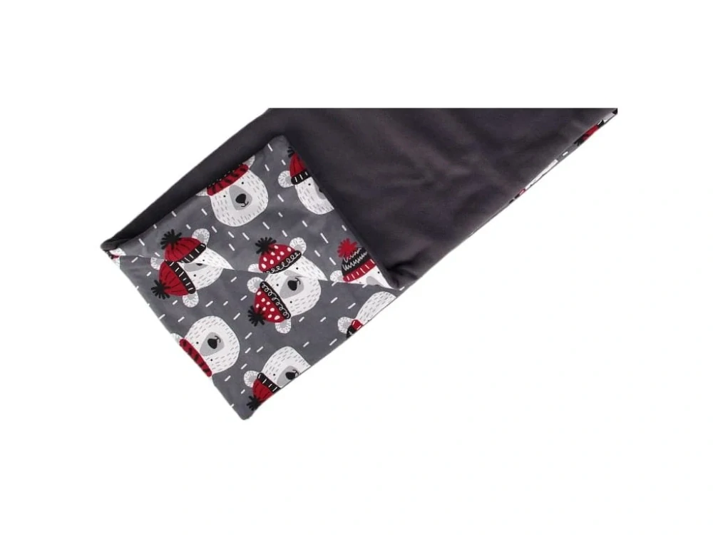 Zateplená dětská deka 100x70 cm šedá medvědi Kaarsgaren