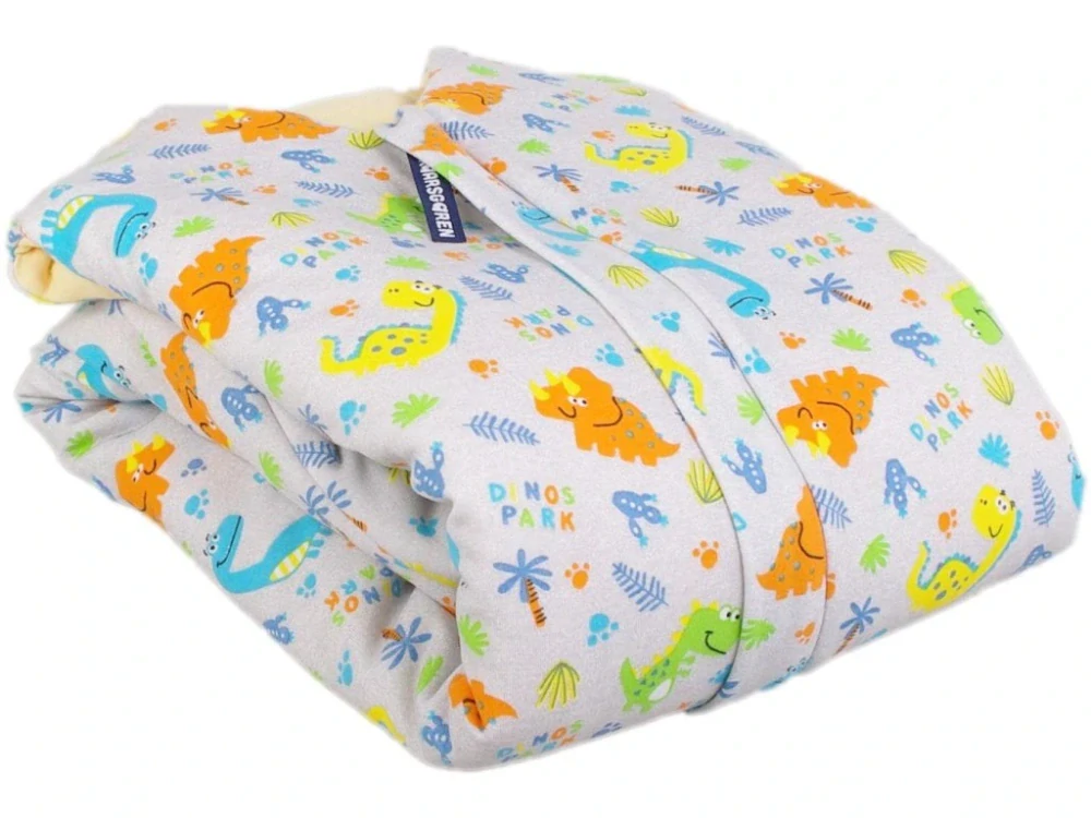 Spací pytel s nožičkami 90 cm šedá dinosauři Kaarsgaren