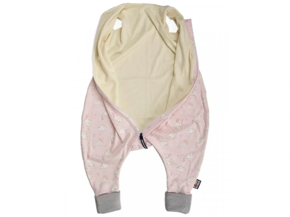 Merino spací pytel 60 cm slon růžový s nožičkami Kaarsgaren