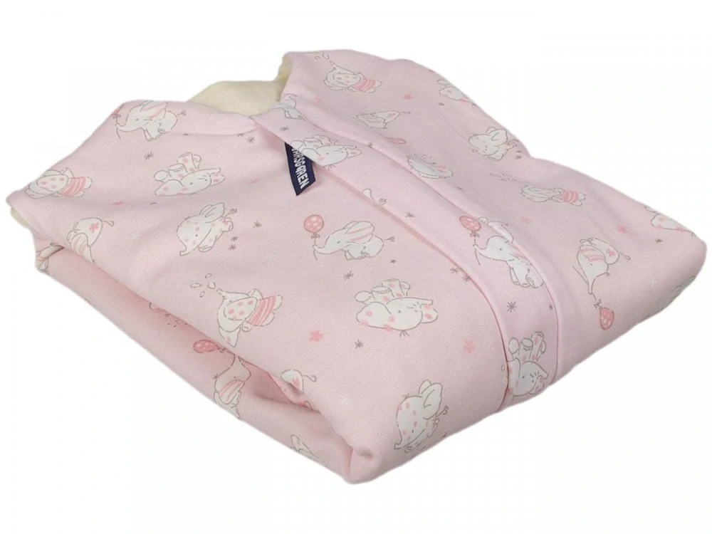 Merino spací pytel 70 cm slon růžový s nožičkami Kaarsgaren