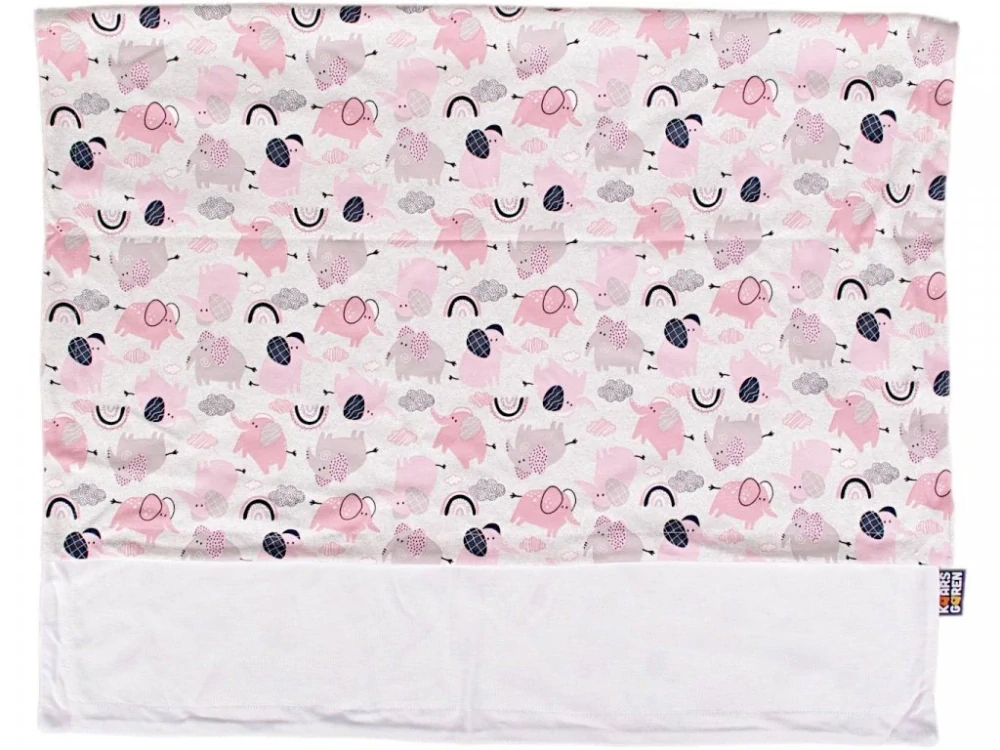 Oboustranná bambusová deka 100x150cm růžový slon Kaarsgaren