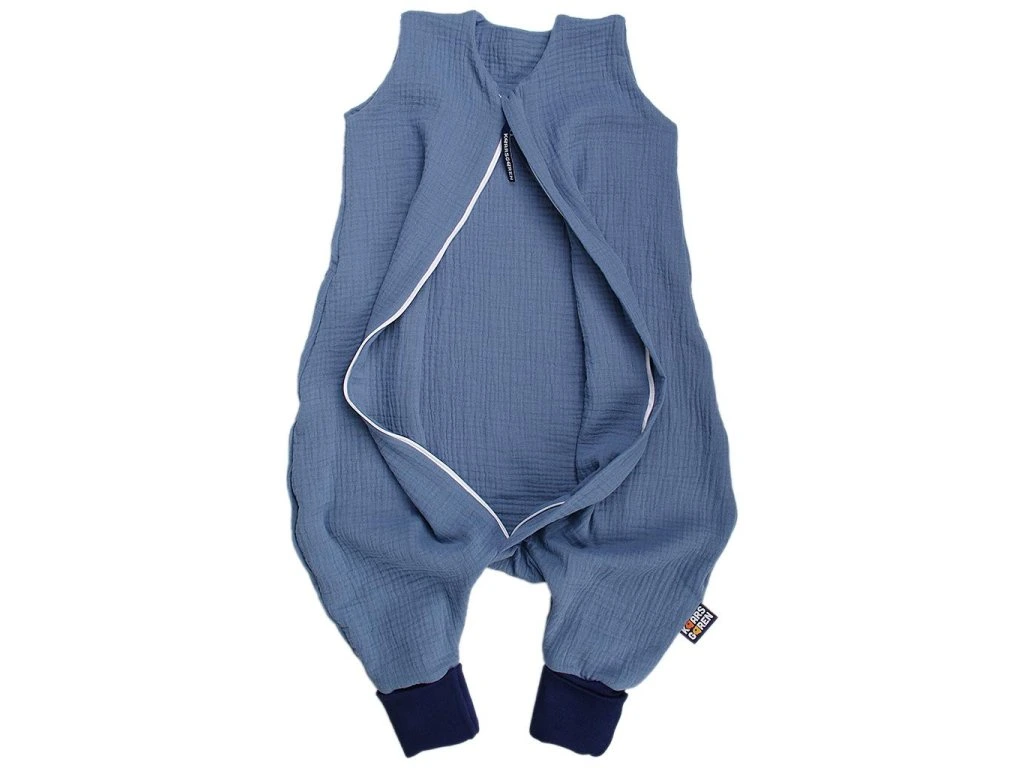 Letní spací pytel s nožičkami 60 cm modrý mušelín Kaarsgaren