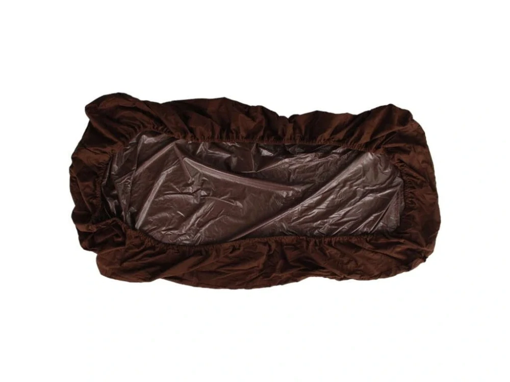 2v1 Hnědé prostěradlo 80x160 cm a chránič matrace Kaarsgaren