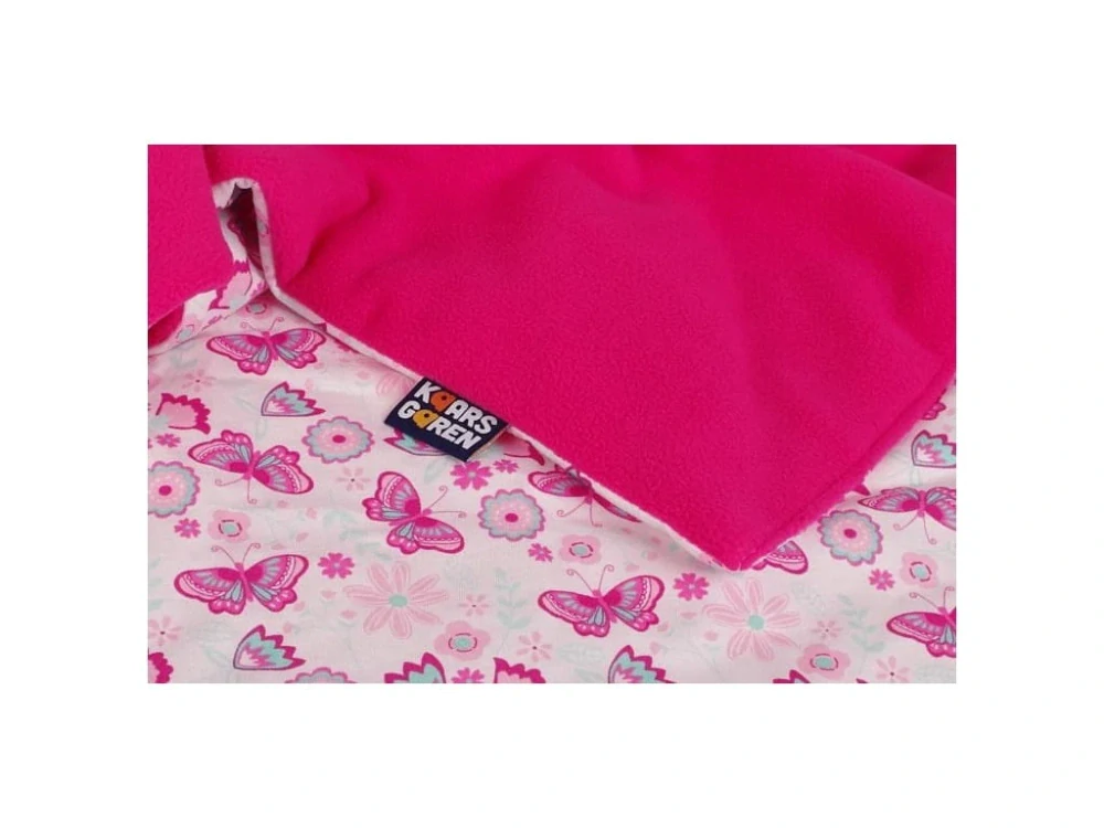 Zateplená dětská 100x70 cm deka růžové motýlci Kaarsgaren