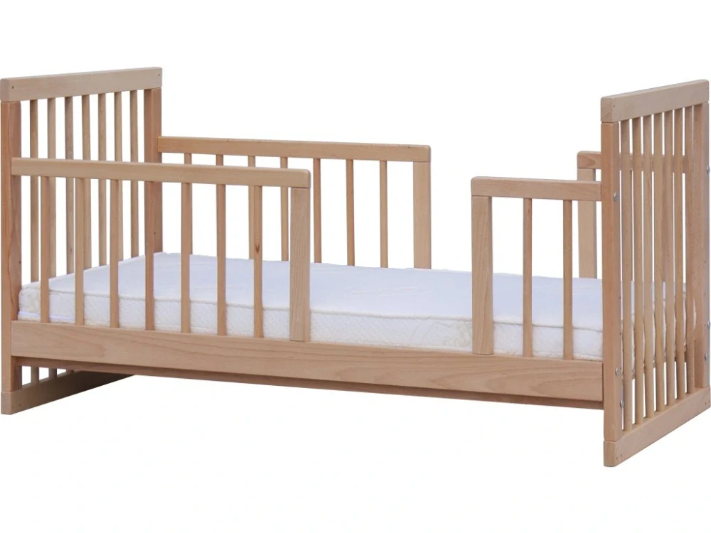 Dětská postýlka Scarlett Kombi s vyndavacími příčkami buk - přírodní 140 x 70 cm