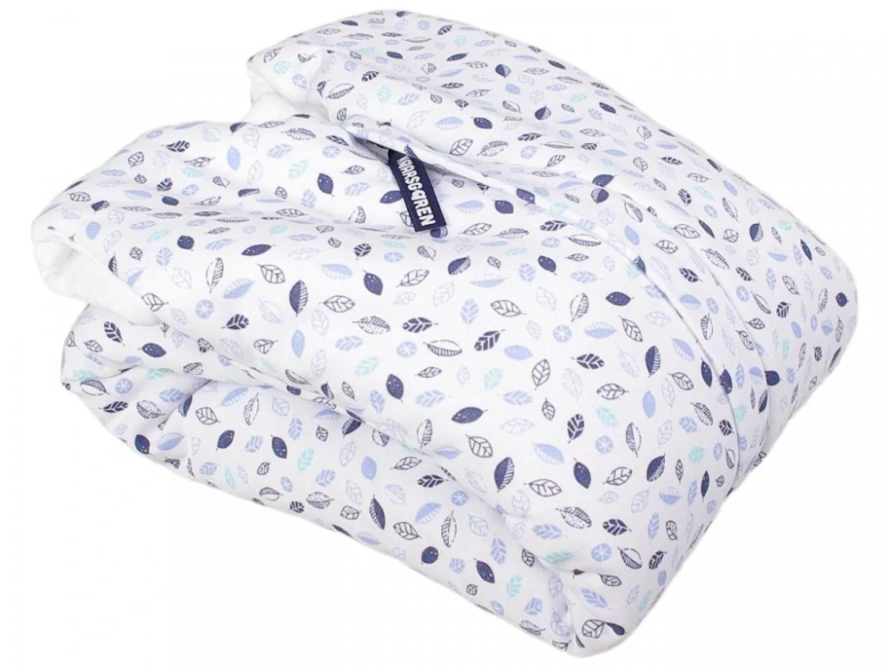 Letní spací pytel 80 cm s nožičkami modré lístečky Kaarsgaren