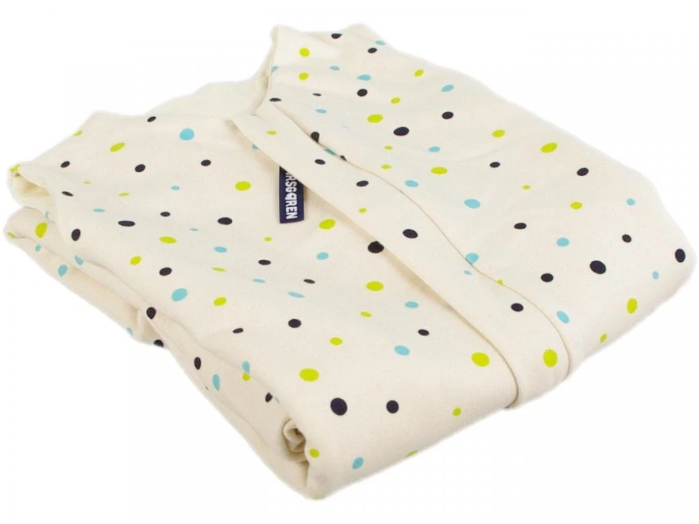 Celoroční merino spací pytel 90 cm bio puntíky Kaarsgaren