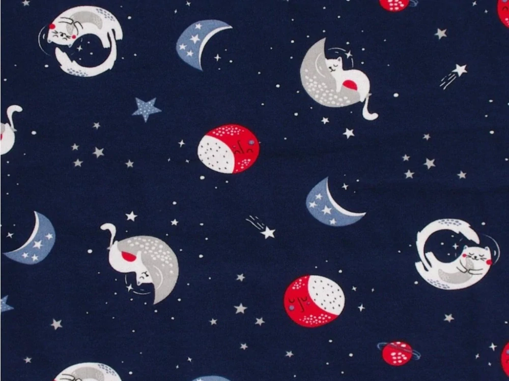 Zateplená dětská deka 100x70 cm červená kočičky Kaarsgaren