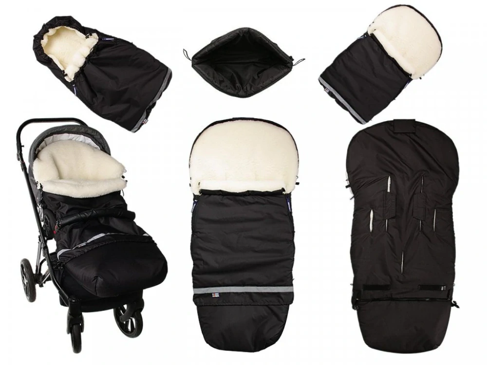 Zimní merino fusak do kočárku béžový Kaarsgaren