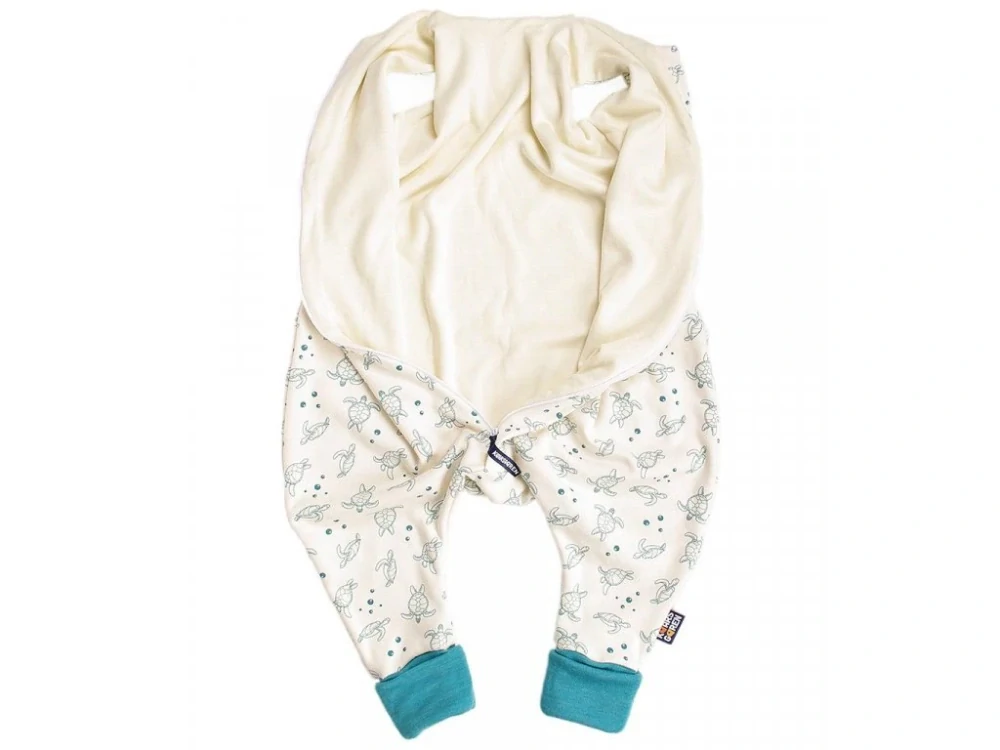 Merino spací pytel 60 cm bio želvy zelené nohavice Kaarsgaren